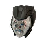 Combo Farola + Carenaje C/visor Akt-cr4 Negro Mate